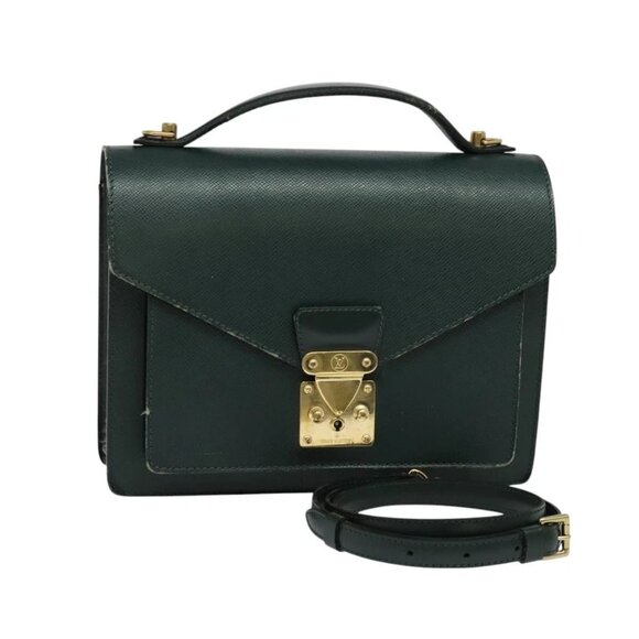 LOUIS VUITTON Taiga Monceau 28 Hand Bag Epicea M32064 LV Auth 129881 - Picture 1 of 16